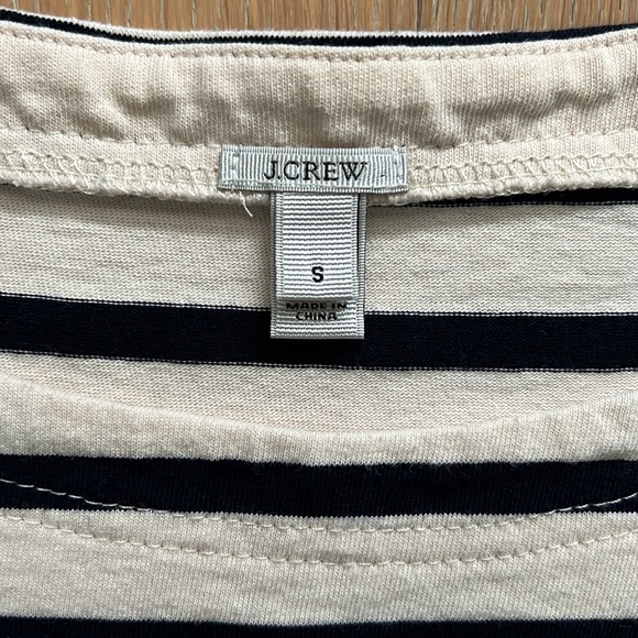 J. CREW Stitchwork Stripe Boat Neck 1/2 Sleeve Shirt Neon Embroidery - Small - Picture 12 of 14